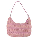 PRADA Shoulder Bag Nylon Pink Silver Auth 142659-2