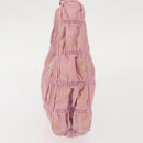 PRADA Shoulder Bag Nylon Pink Silver Auth 142659-3