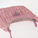 PRADA Shoulder Bag Nylon Pink Silver Auth 142659-6