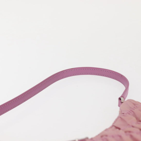 PRADA Shoulder Bag Nylon Pink Silver Auth 142659