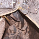 Salvatore Ferragamo Tote Bag Leather Silver Auth 142662-19