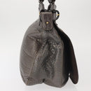 Salvatore Ferragamo Tote Bag Leather Silver Auth 142662-5