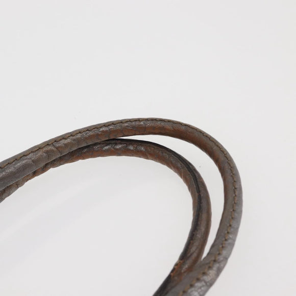 Salvatore Ferragamo Tote Bag Leather Silver Auth 142662