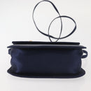 Salvatore Ferragamo Gancini Hand Bag Satin 2way Navy Gold Auth 142663-5