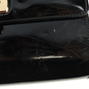 Salvatore Ferragamo Chain Gancini Schoudertas Email Zwart Goud Auth 142666-23