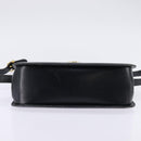 Salvatore Ferragamo Gancini Hand Bag Leather Navy Gold Auth 142667-10