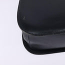 Salvatore Ferragamo Gancini Hand Bag Leather Navy Gold Auth 142667-13