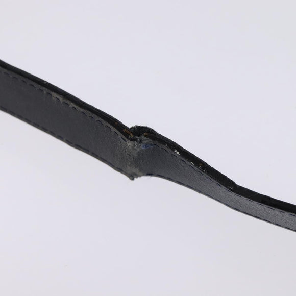 Salvatore Ferragamo Gancini Hand Bag Leather Navy Gold Auth 142667