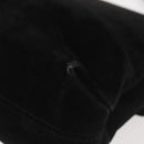 Salvatore Ferragamo Gancini Shoulder Bag Suede Black Gold Auth 142668-17