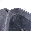 Salvatore Ferragamo Gancini Shoulder Bag Suede Black Gold Auth 142668-24