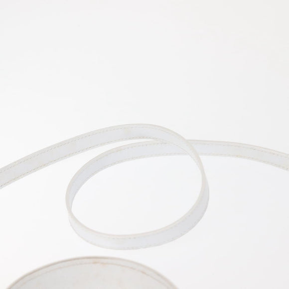 Salvatore Ferragamo Gancini Hand Bag Leather 2way White Gold Auth 142669