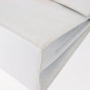 Salvatore Ferragamo Gancini Hand Bag Leather 2way White Gold Auth 142669-17