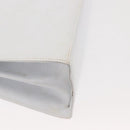 Salvatore Ferragamo Gancini Hand Bag Leather 2way White Gold Auth 142669-18