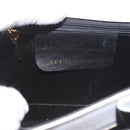 Salvatore Ferragamo Gancini Hand Bag Leather 2way White Gold Auth 142669-12