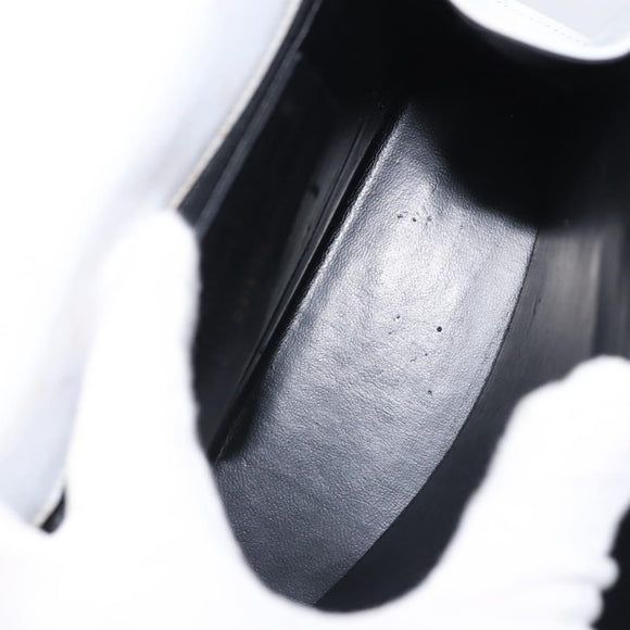 Salvatore Ferragamo Gancini Hand Bag Leather 2way White Gold Auth 142669