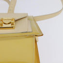 FENDI Hand Bag Patent leather 2way Yellow gold Auth 142671-16