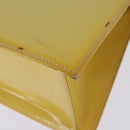 FENDI Hand Bag Patent leather 2way Yellow gold Auth 142671-10