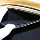 FENDI Hand Bag Patent leather 2way Yellow gold Auth 142671-22