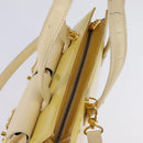 FENDI Hand Bag Patent leather 2way Yellow gold Auth 142671-6