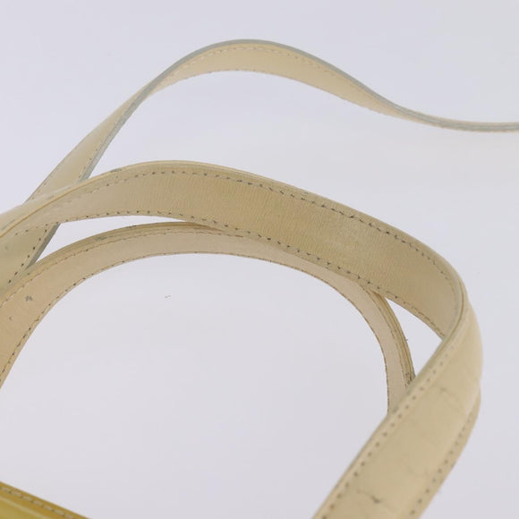 FENDI Hand Bag Patent leather 2way Yellow gold Auth 142671