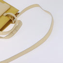 FENDI Hand Bag Patent leather 2way Yellow gold Auth 142671-9