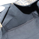 FENDI Zucca Canvas Boston Bag PVC Black Brown gold Auth 142675-19