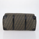 FENDI Zucca Canvas Boston Bag PVC Black Brown gold Auth 142675-5