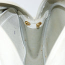 Christian Dior Honeycomb Canvas Shoulder Bag PVC White Gold Auth 142676-12