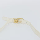 Christian Dior Honeycomb Canvas Shoulder Bag PVC White Gold Auth 142676-8