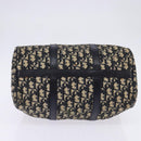 Christian Dior Trotter Canvas Boston Bag Navy Silver Auth 142677-5