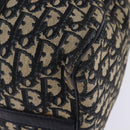 Christian Dior Trotter Canvas Boston Bag Navy Silver Auth 142677-18