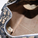 Christian Dior Trotter Canvas Boston Bag Navy Silver Auth 142677-20