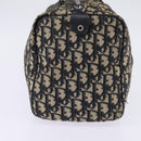 Christian Dior Trotter Canvas Boston Bag Navy Silver Auth 142677-3