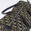 Christian Dior Trotter Canvas Boston Bag Navy Silver Auth 142677-6