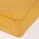 CHANEL Tote Bag rubber Yellow CC Auth 142680-16