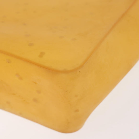 CHANEL Tote Bag rubber Yellow CC Auth 142680