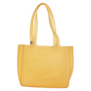 CHANEL Tote Bag rubber Yellow CC Auth 142680-2