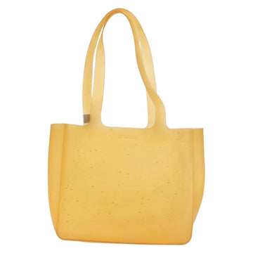 CHANEL Tote Bag rubber Yellow CC Auth 142680 - 0