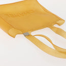 CHANEL Tote Bag rubber Yellow CC Auth 142680-6