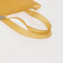 CHANEL Tote Bag rubber Yellow CC Auth 142680-7