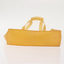 CHANEL Tote Bag rubber Yellow CC Auth 142680-5