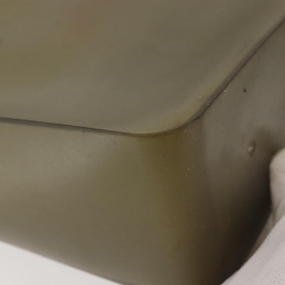 CHANEL Tote Bag Rubber Gray CC Auth 142681