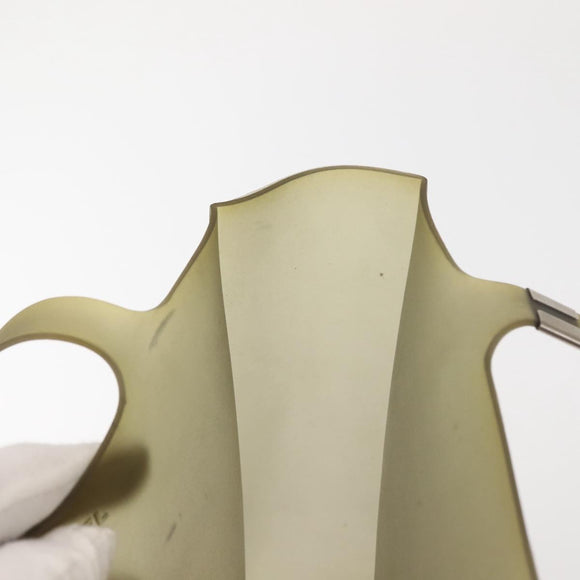 CHANEL Tote Bag Rubber Gray CC Auth 142681