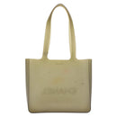 CHANEL Tote Bag Rubber Gray CC Auth 142681-3