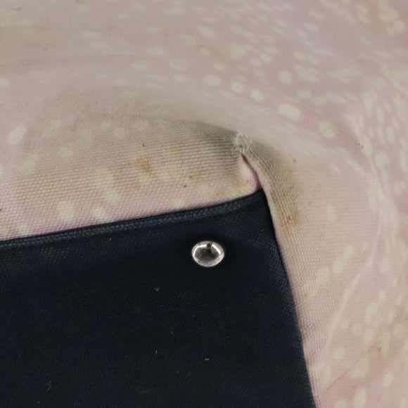 CHANEL High Summer Tote Bag Canvas Pink Silver CC Auth 142684