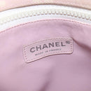 CHANEL High Summer Tote Bag Canvas Pink Silver CC Auth 142684-18