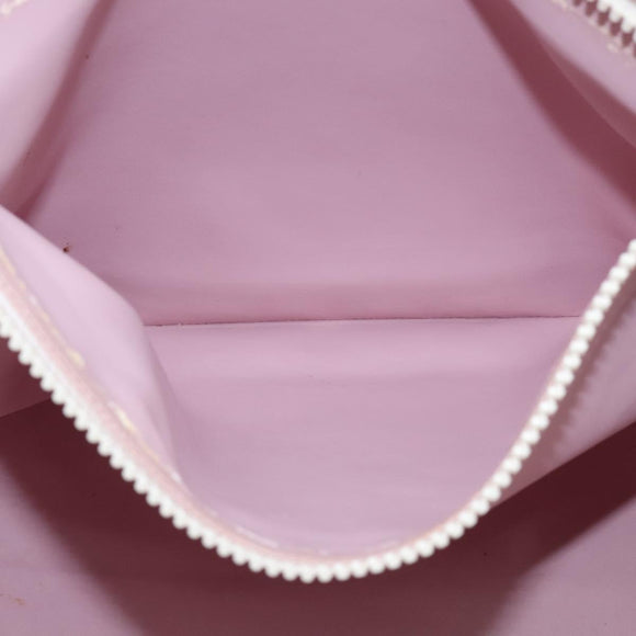 CHANEL High Summer Tote Bag Canvas Pink Silver CC Auth 142684