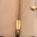 CHANEL Matelasse COCO Mark Chain Hand Bag Lamb Skin Beige CC Auth 142686-15