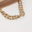 CHANEL Matelasse COCO Mark Chain Hand Bag Lamb Skin Beige CC Auth 142686-7