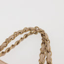 CHANEL Matelasse COCO Mark Chain Hand Bag Lamb Skin Beige CC Auth 142686-8